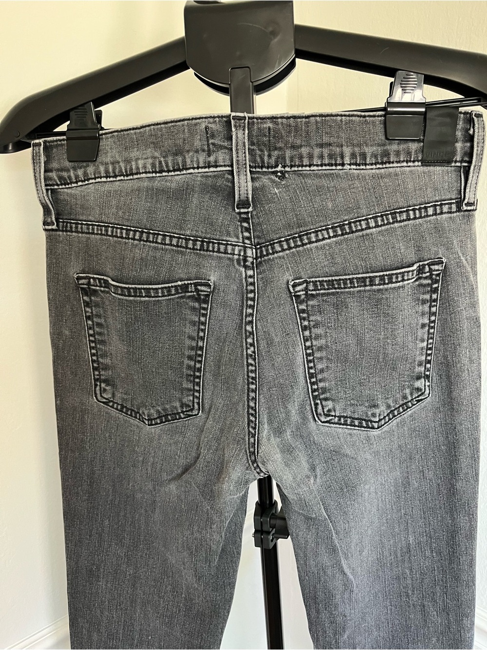 Vince Faded Black Stretch Skinny Jeans - Picture 5 of 7